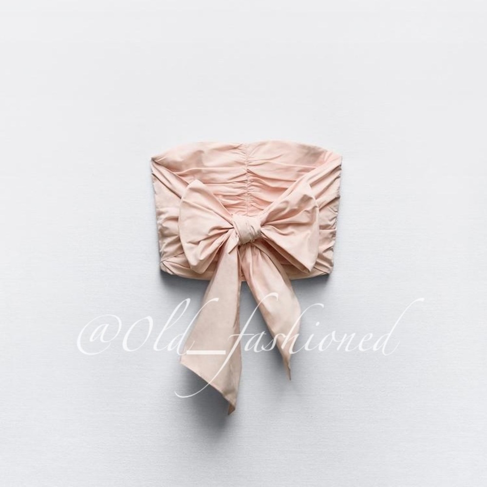 ZARA Bloggers Fav Taffeta Bow Top - Picture 5 of 15